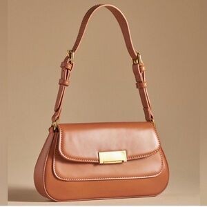 NWOT. Anthropologie Stitched Shoulder Bag. LIKE NEW, used once.